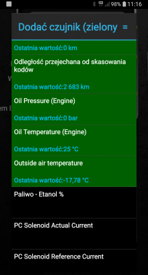 Outside air temperature.