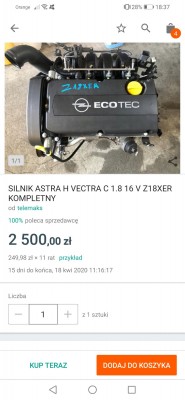 Oferta kpl. motoru opek